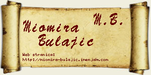 Miomira Bulajić vizit kartica